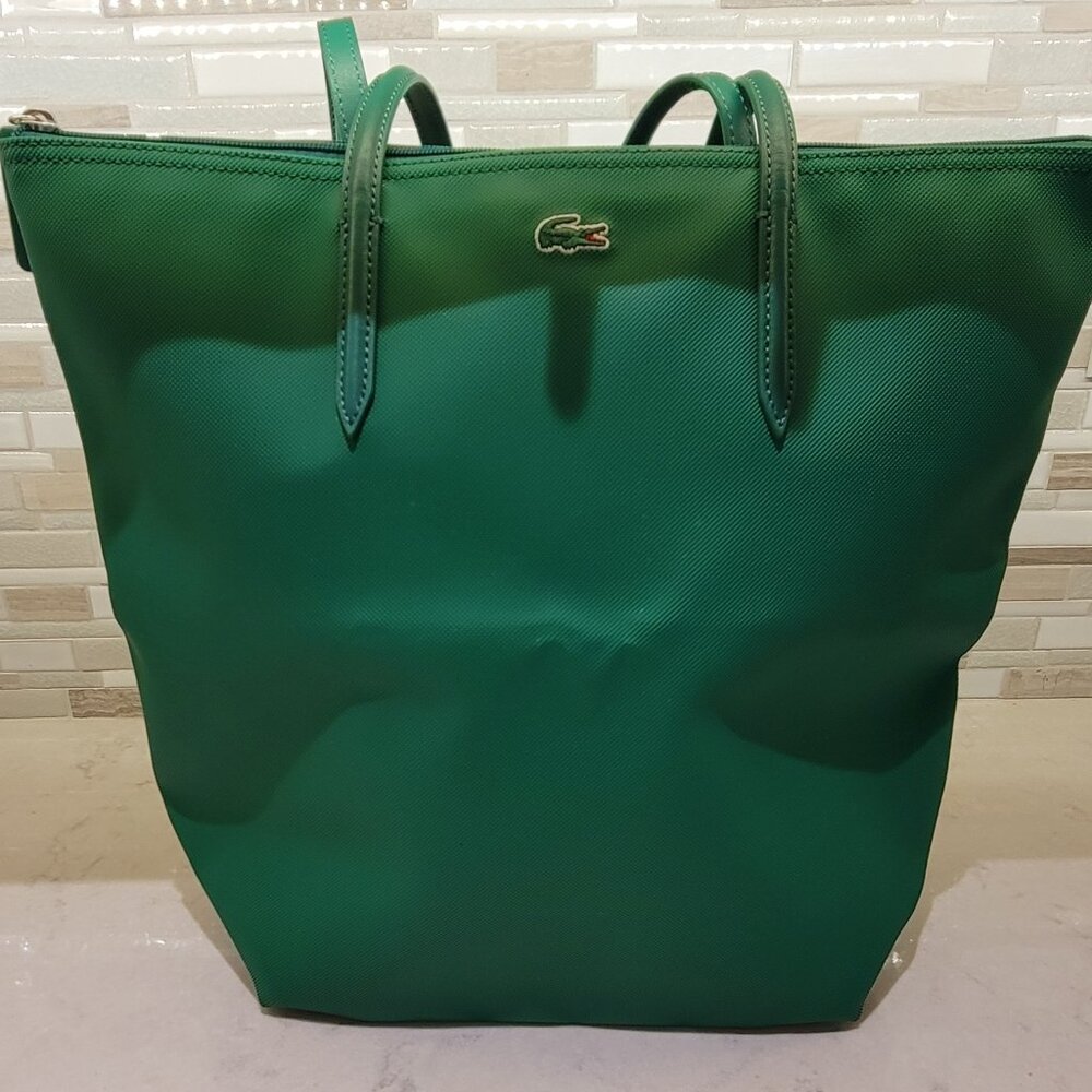 Lacoste Zipper Tote - Green
